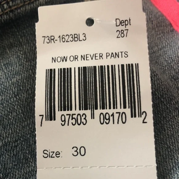 NWT BlankNYC Light Rinse Distressed Jeans Bright Pink Striping Sz 30 - Picture 5 of 8